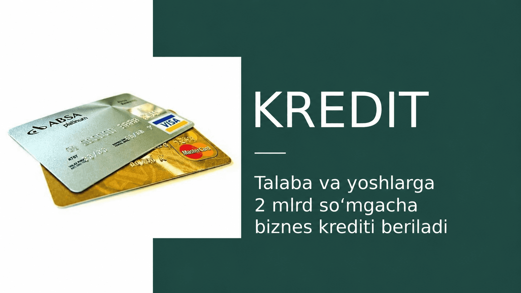 Yoshlarga 2 milliard so‘mgacha kredit: yangi imkoniyatlar