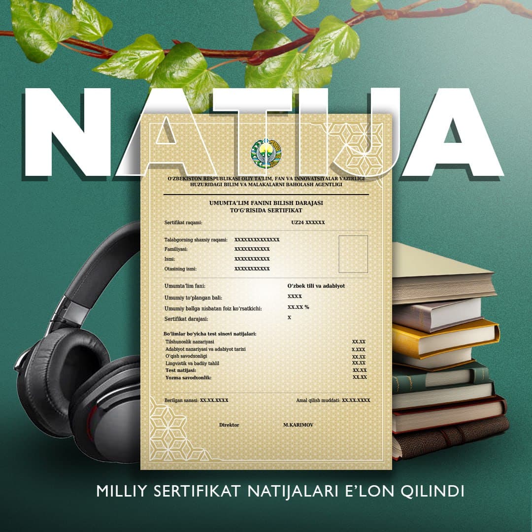 Ona tili milliy sertifikat natijalari qachon chiqadi?